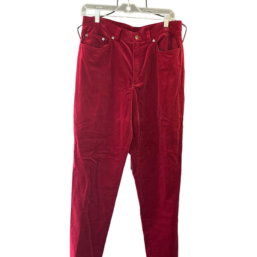 Lauren Ralph Lauren Red Velvet Pants